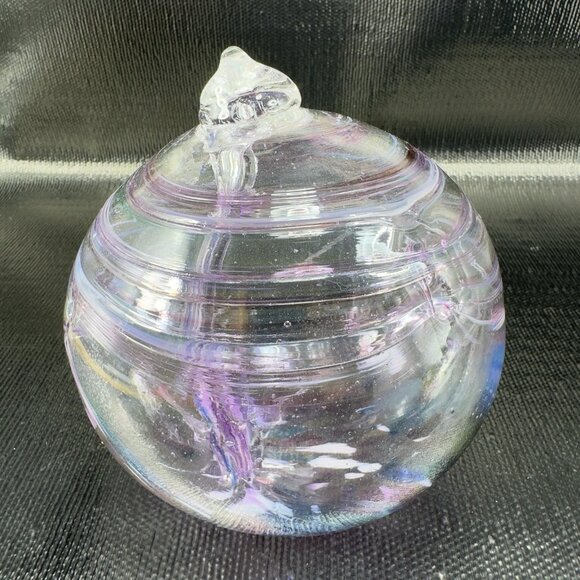 Kitras Art Glass Ball Tree Of Enchantment Large Glass Ornament Witch Ball Orb - Picture 1 of 14